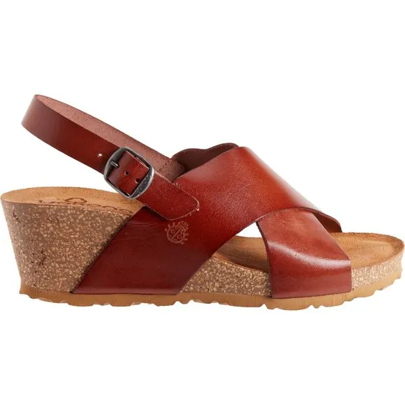 NEW Yokono Made in Spain Sling Back X-Band Wedge Sandals - Leather For Women367s