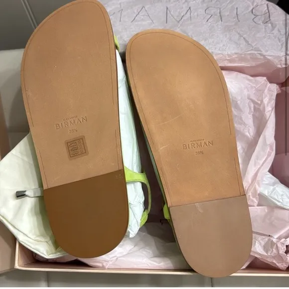 nib Alexandre Birman Slim Clarita Suede Sport Sandals in Green – Size 8.5