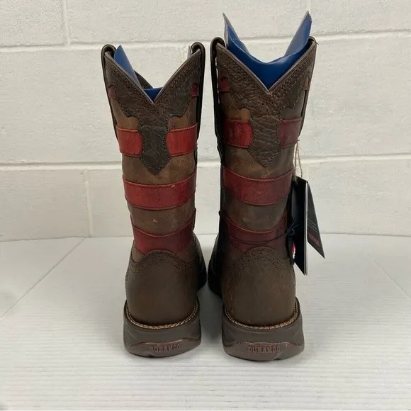 NIB Durango Lady Rebel Women's Vintage Flag Western Boot Size 9M DRD0409 NEW