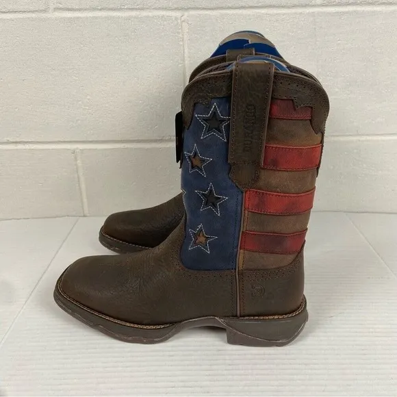 NIB Durango Lady Rebel Women's Vintage Flag Western Boot Size 9M DRD0409 NEW