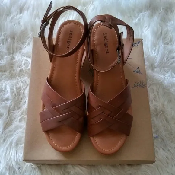 NIB Indigo Rd. Darsel Open Toe Ankle Strap Sandals