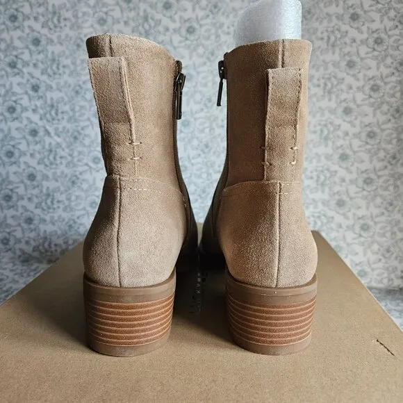 NIB Lucky Brand Square Toe Suede Ankle Boot | 7M