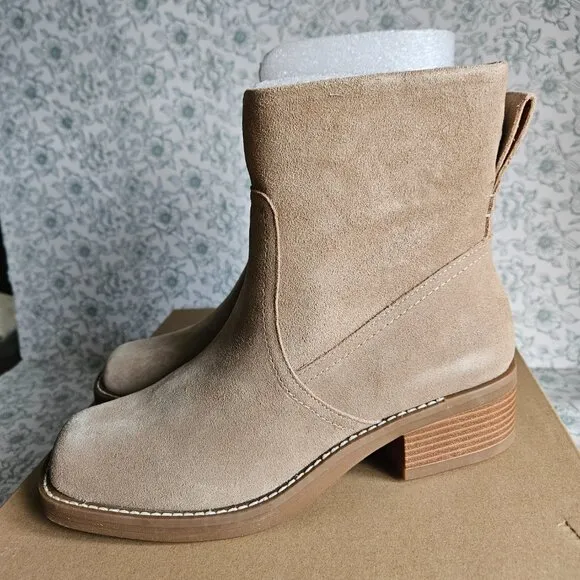 NIB Lucky Brand Square Toe Suede Ankle Boot | 7M