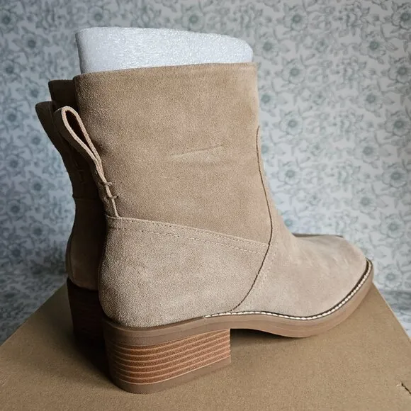 NIB Lucky Brand Square Toe Suede Ankle Boot | 7M