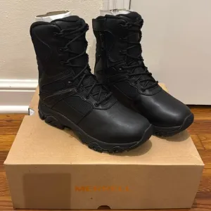 NIB Merrill MOAB 3 8” Zip Up Tactical Duty Boots size 7 M 9 W Vibram EMS Fire
