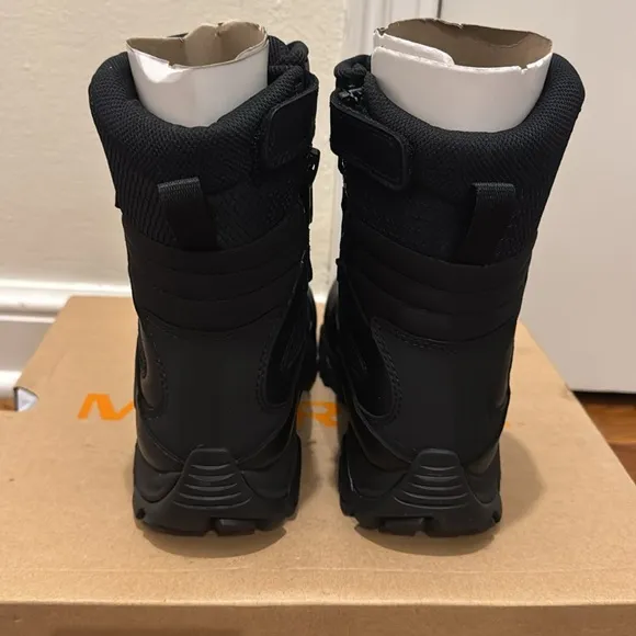 NIB Merrill MOAB 3 8” Zip Up Tactical Duty Boots size 7 M 9 W Vibram EMS Fire