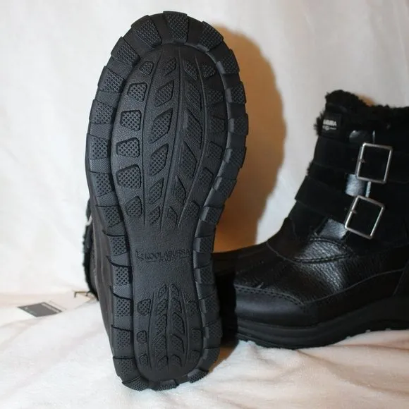 NIB UGG KOOLABURRRA WOMEN'S IMREE BLACK LEATHER SNOW WINTER‎ MOTO BOOTS 6