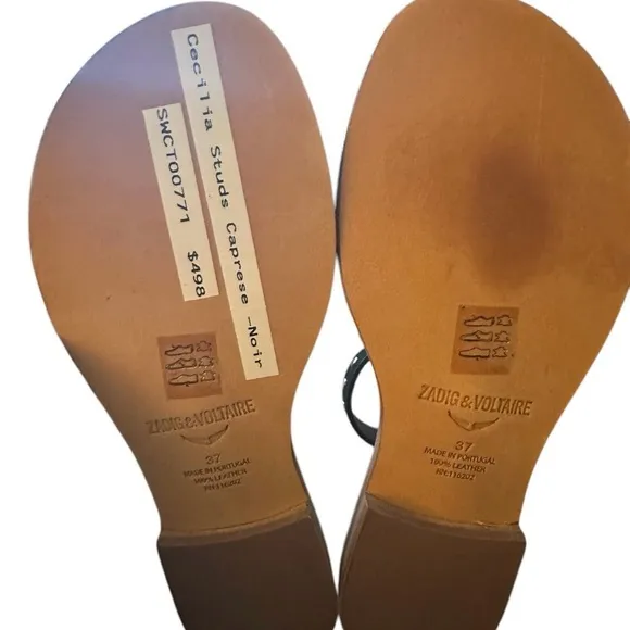 NIB Zadig &amp; Voltaire Women's Cecilia Caprese Suede   Studs (37) US 6.  $498