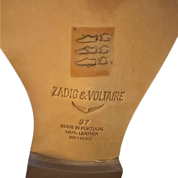 NIB Zadig &amp; Voltaire Women's Cecilia Caprese Suede   Studs (37) US 6.  $498