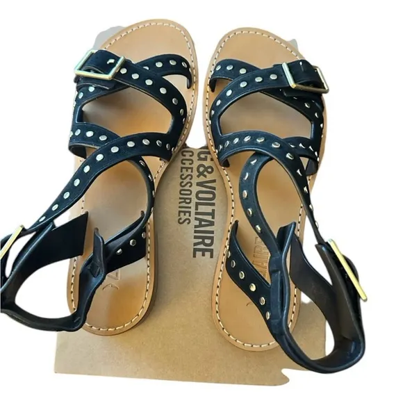 NIB Zadig &amp; Voltaire Women's Cecilia Caprese Suede   Studs (37) US 6.  $498