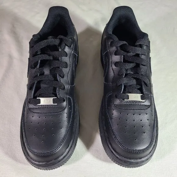 Nike Air Force 1 LE (GS) In The Box Black Sz 7Y