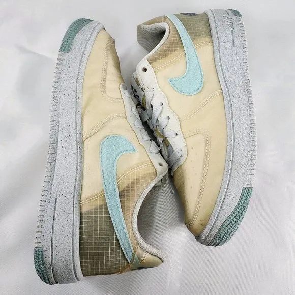 Nike Air‎ Force One Move To Zero Crater Shoe DC9326-100 Rare 4y Women's Size 5.5