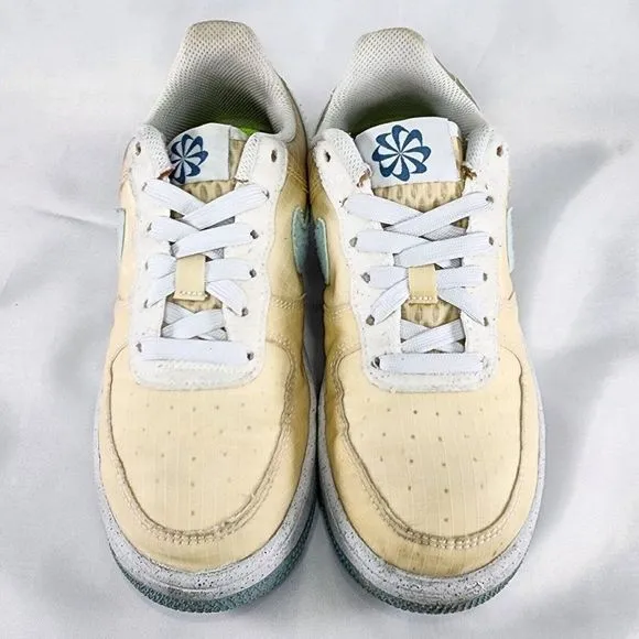 Nike Air‎ Force One Move To Zero Crater Shoe DC9326-100 Rare 4y Women's Size 5.5