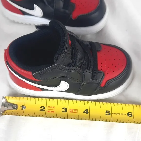 Nike Air Jordan 1 Low Alternate Bred Toe TD Toddler Shoes Size 6C CI3436-066