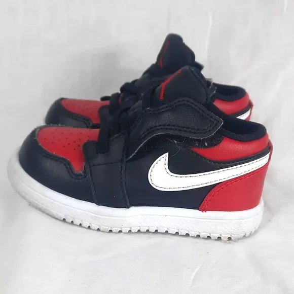 Nike Air Jordan 1 Low Alternate Bred Toe TD Toddler Shoes Size 6C CI3436-066