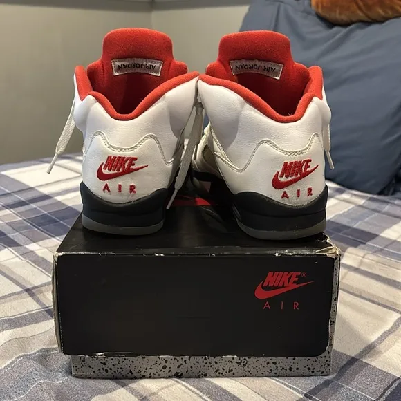 Nike Air Jordan Kids Shoes - White and Red