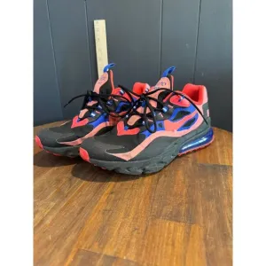 Nike Air Max 270 React Youth Sneakers - Black/Pink/Blue, Size 6.5Y‎