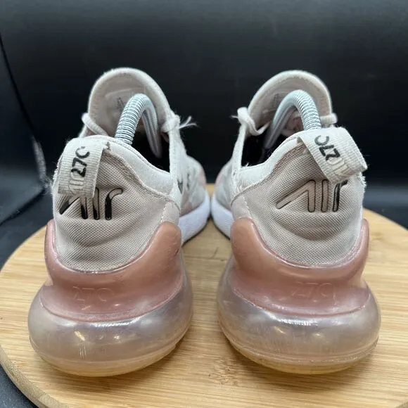 Nike Air Max 270 Womens Size 9.5 Soft Pink Running Shoes AH6789-604