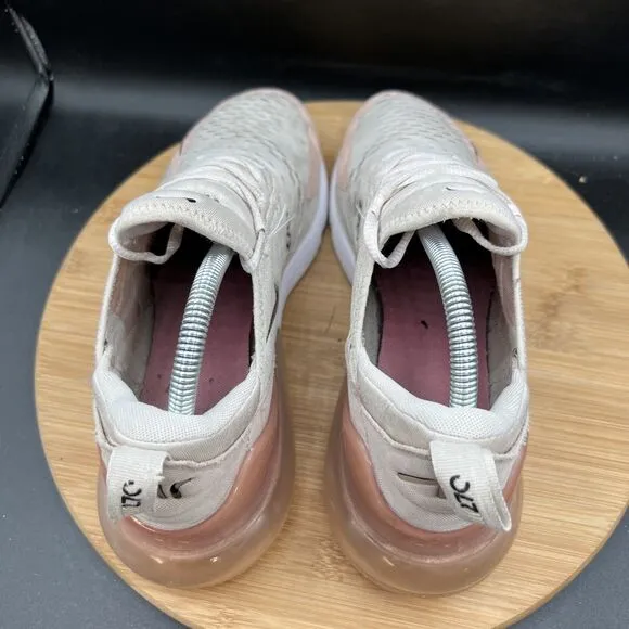 Nike Air Max 270 Womens Size 9.5 Soft Pink Running Shoes AH6789-604