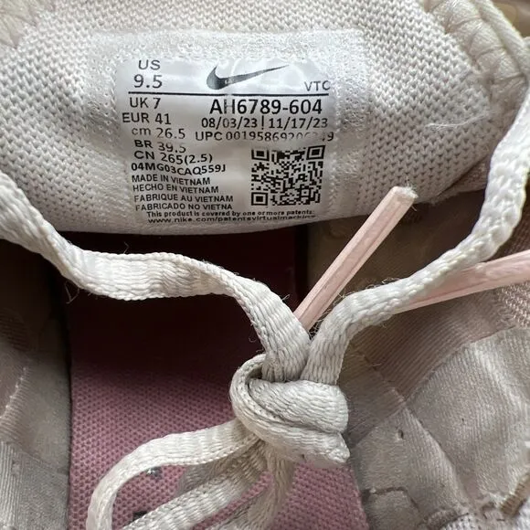 Nike Air Max 270 Womens Size 9.5 Soft Pink Running Shoes AH6789-604