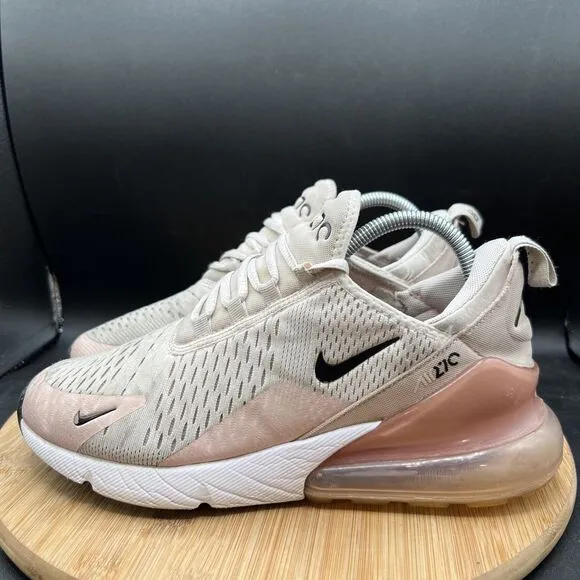 Nike Air Max 270 Womens Size 9.5 Soft Pink Running Shoes AH6789-604