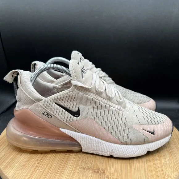 Nike Air Max 270 Womens Size 9.5 Soft Pink Running Shoes AH6789-604
