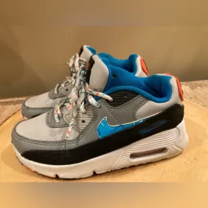 Nike Air Max 90 Swooshfetti Confetti Grey Fog Blue DM7596-001 12.5 C