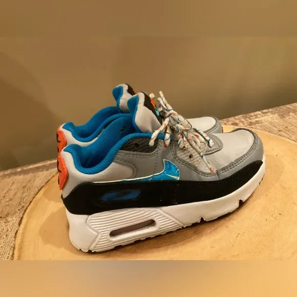 Nike Air Max 90 Swooshfetti Confetti Grey Fog Blue DM7596-001 12.5 C