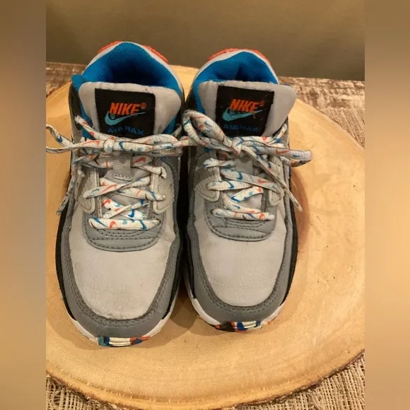 Nike Air Max 90 Swooshfetti Confetti Grey Fog Blue DM7596-001 12.5 C