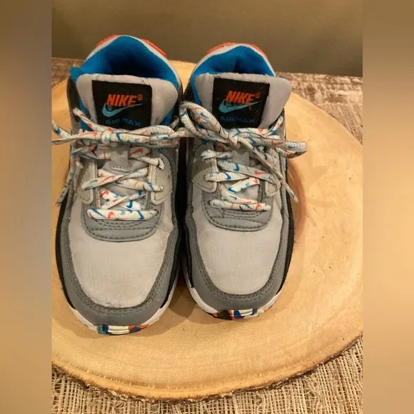 Nike Air Max 90 Swooshfetti Confetti Grey Fog Blue DM7596-001 12.5 C