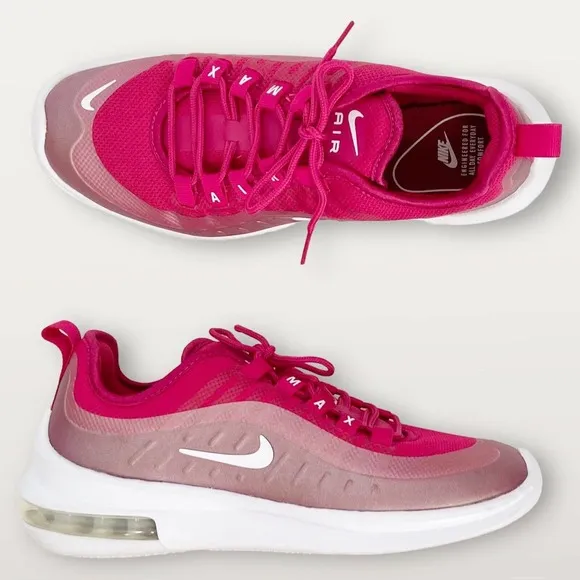 Nike Air Max Axis Sneakers Wild Cherry Pink White Athletic Shoes Size 8