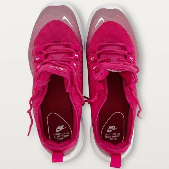 Nike Air Max Axis Sneakers Wild Cherry Pink White Athletic Shoes Size 8