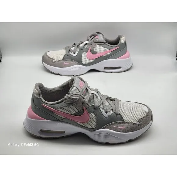 Nike Air Max Fusion GS Sneaker Shoes Youth Size 7Y Gray Pink CJ3824 003