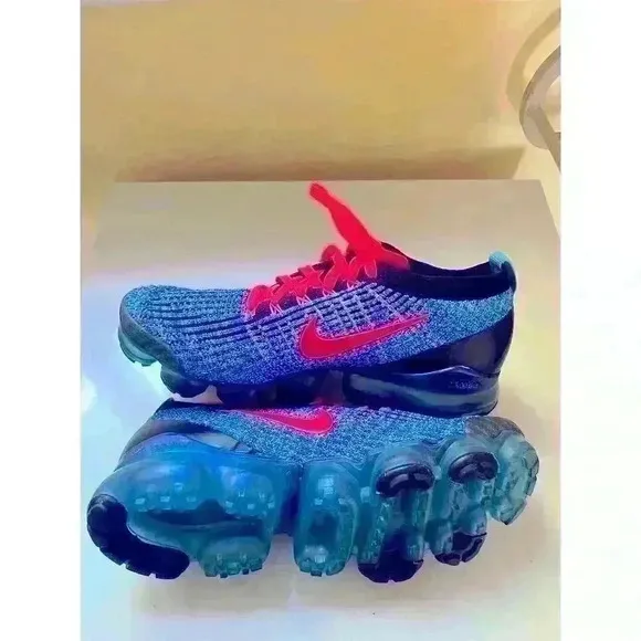 Nike Air VaporMax Flyknit 3 Men's Size 8 Blue Fury Athletic Running Shoesq