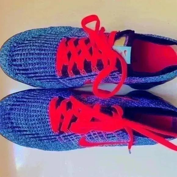 Nike Air VaporMax Flyknit 3 Men's Size 8 Blue Fury Athletic Running Shoesq