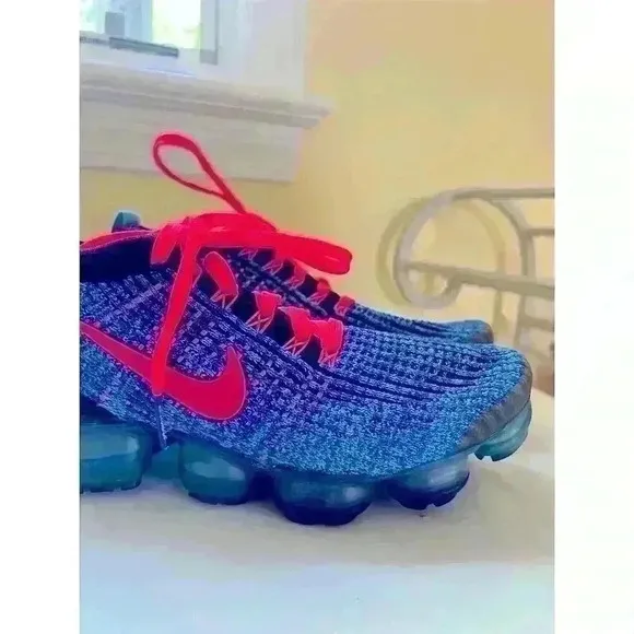 Nike Air VaporMax Flyknit 3 Men's Size 8 Blue Fury Athletic Running Shoesq