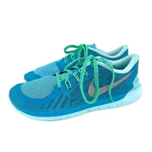 Nike Blue Lagoon Free Ultra Light Mesh Sneakers Shoes Lace Up 6.5 Youth