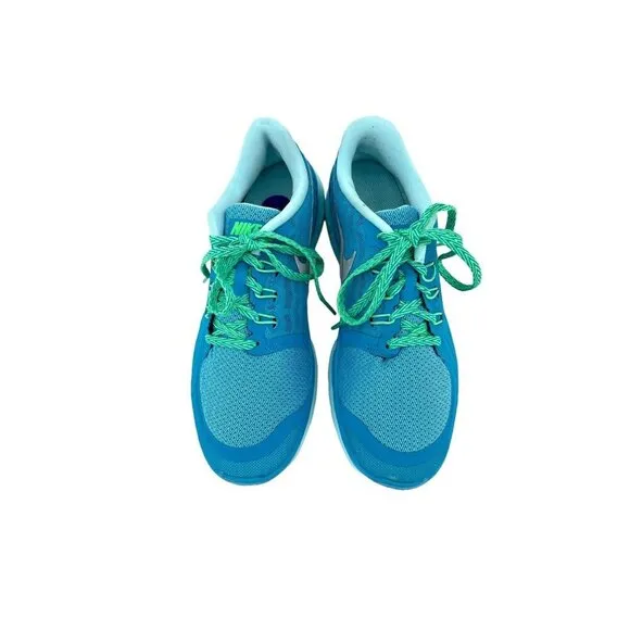 Nike Blue Lagoon Free Ultra Light Mesh Sneakers Shoes Lace Up 6.5 Youth