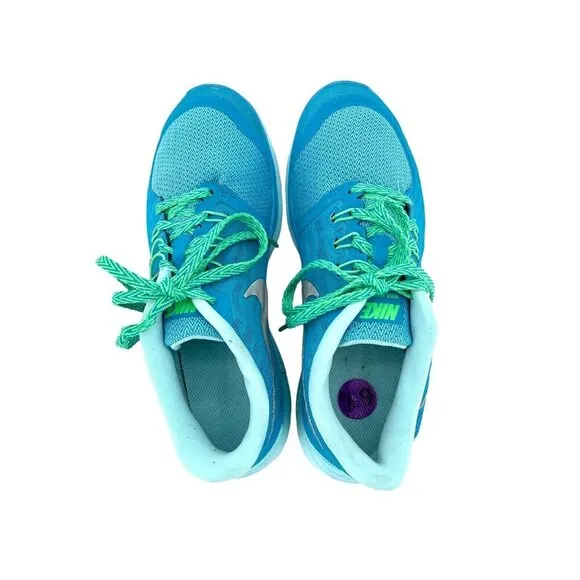 Nike Blue Lagoon Free Ultra Light Mesh Sneakers Shoes Lace Up 6.5 Youth