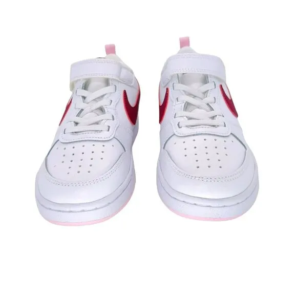 ❤️❤️❤️Nike Court Borough Low 2 PSV Sz 3 Youth Comfy Shoes White Pink BQ5451-120