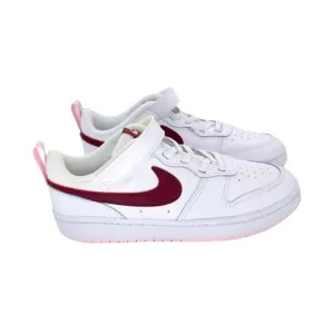 ❤️❤️❤️Nike Court Borough Low 2 PSV Sz 3 Youth Comfy Shoes White Pink BQ5451-120