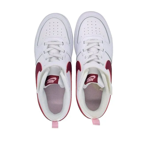 ❤️❤️❤️Nike Court Borough Low 2 PSV Sz 3 Youth Comfy Shoes White Pink BQ5451-120
