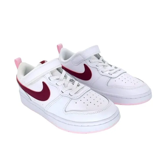 ❤️❤️❤️Nike Court Borough Low 2 PSV Sz 3 Youth Comfy Shoes White Pink BQ5451-120
