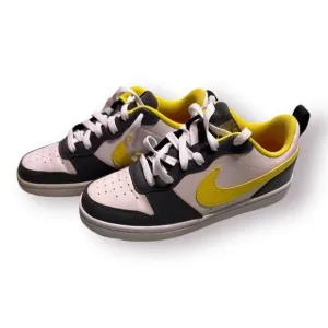 Nike Court Borough Low 2 Sneakers Gray White and Yellow Smiley Size‎ 4Y