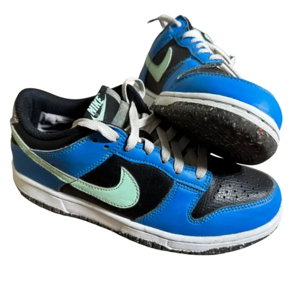 Nike Dunk Low SE GS Crater Blue Black Kids Youth Shoes Sz 6Y (DR0165-001)