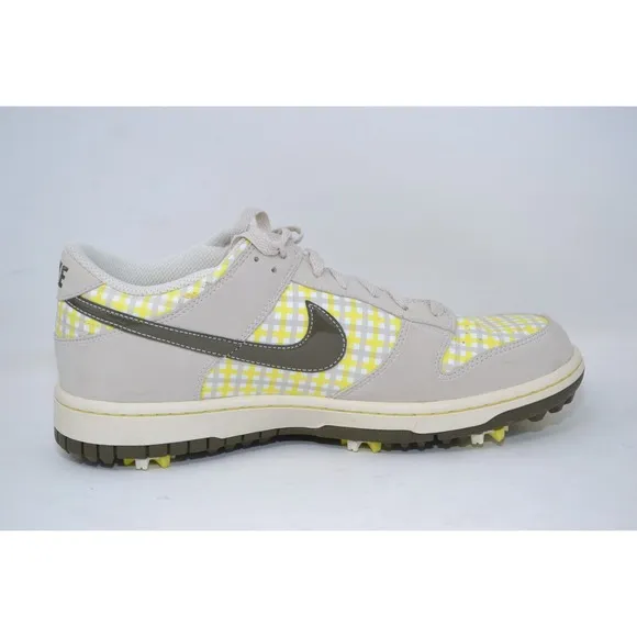Nike Dunk NG Golf Shoes Women's Size 9.5 Grey Plaid Low Top 483907-005 Sneakers