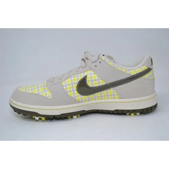 Nike Dunk NG Golf Shoes Women's Size 9.5 Grey Plaid Low Top 483907-005 Sneakers