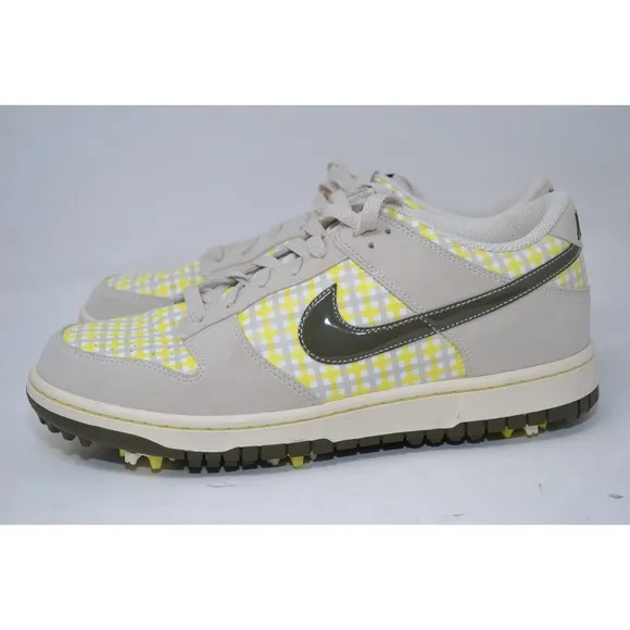 Nike Dunk NG Golf Shoes Women's Size 9.5 Grey Plaid Low Top 483907-005 Sneakers