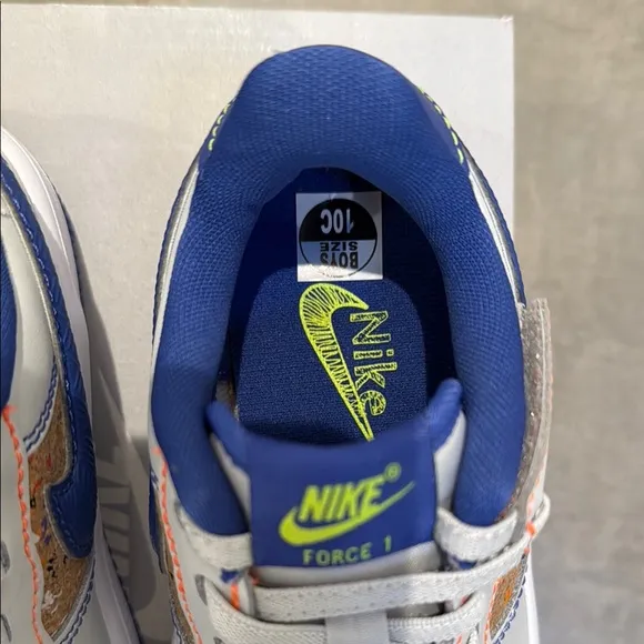 Nike Force 1 Low Easy On PS Photon Dust Blue Cork Blue and Gray, new in box, 10c