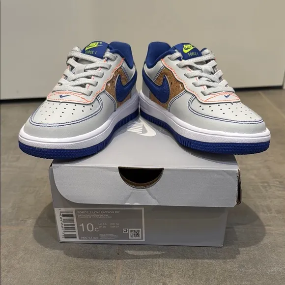 Nike Force 1 Low Easy On PS Photon Dust Blue Cork Blue and Gray, new in box, 10c